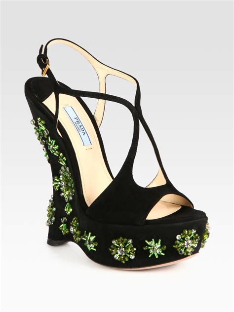 prada jeweled shoes|Prada flat heel shoes.